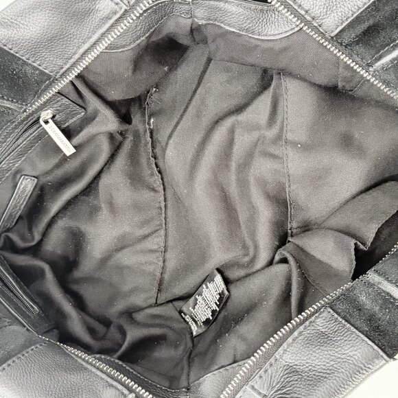 BCBGMaxazria Black Leather Top Handle Satchel Purse Bag - Picture 10 of 12